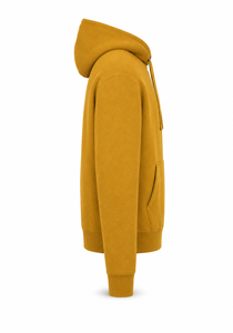 Sudadera con Capucha para Hombre, Color Amarillo Mostaza, Gruesa, Transpirable, de Secado Rápido, con Bolsillo Canguro y Cordón Ajustable, de Algodón y Felpa, Estilo Casual, Venta al Por Mayor - Product Image 6
