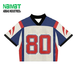 เสื้อฟุตบอลอเมริกันแบบกำหนดเองสำหรับผู้ชาย พิมพ์ลายชื่อทีมและหมายเลข ระบายอากาศได้ดี ชุดกีฬาตาข่าย สำหรับฝึกซ้อมและแข่งขัน - Product Image 1