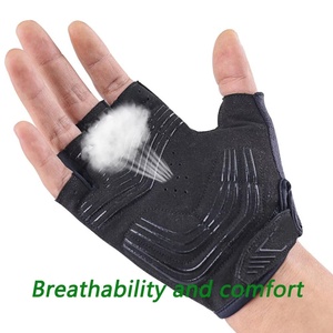 Gants de sport unisexes en cuir de qualité supérieure, demi-doigts, respirants, antidérapants, avec support de poignet réglable - Product Image 4