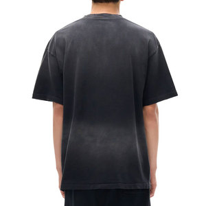 T-shirts décontractés effet délavé fabriqués au Pakistan, 100 % coton, coupe ample, imprimés, prix de gros, pour hommes - Product Image 3