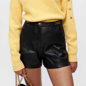 Shorts de Cuero para Mujer, Nueva Colección, Personalizables, Casuales y Deportivos, con Cordón Ajustable, en Venta - Product Image 1