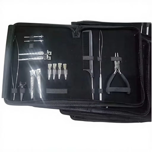 ชุดเครื่องมือต่อผมมืออาชีพ สแตนเลสสตีล สำหรับติดไมโครริง พร้อมกระเป๋าซิป - Product Image 1