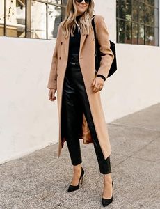 Abrigo Largo de Invierno para Mujer, Ecológico, Ligero, de Poliéster, con Doble Botonadura y Solapa, Personalizado OEM - Product Image 2