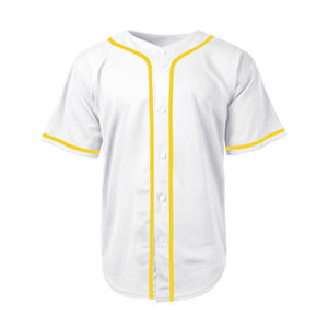 Maillots de baseball OEM pour hommes, chemises boutonnées à manches courtes, uniformes sportifs hipster hip-hop, maillots de baseball personnalisés vierges en gros - Product Image 1
