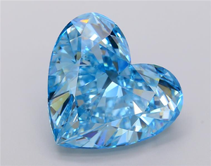 Bijoux Luxira, diamant de laboratoire bleu vif fantaisie taille cœur de 7,86 carats, VVS2, certifié IGI, CVD, coupe excellente, bijoux de luxe - Product Image 1