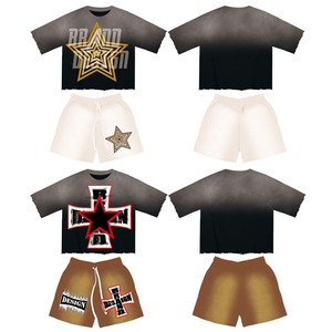 Ensemble deux pièces personnalisé pour homme : T-shirt ample vintage en coton délavé et short assorti - Product Image 4