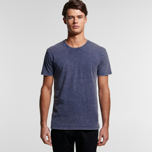 Camisetas de hombre con lavado ácido, estilo vintage, oversize, con dobladillo desgarrado, 2026, 100% algodón, corte regular, estampadas, estilo urbano, de secado rápido - Product Image 1