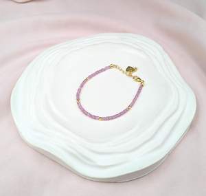 Zafiro Rosa con Cuentas, Oro Sólido de 18K, Joyería Hecha a Mano con Piedras Preciosas Naturales, Regalo para Ella, Lujo, Certificado por Terceros, Venta al por Mayor - Product Image 2