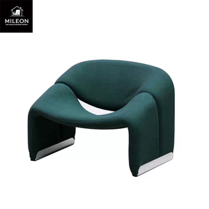 Chaise de canapé simple nordique tissu de loisirs hôtel modèle chambre concepteur personnalisé Simple fauteuil en coton et laine de lin en forme spéciale - Product Image 6