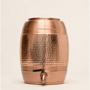 Distributeur d'eau artisanal en cuivre pur, écologique, avec robinet, finition martelée moderne, réservoir de stockage ayurvédique, Matka en cuivre pour la maison - Product Image 3