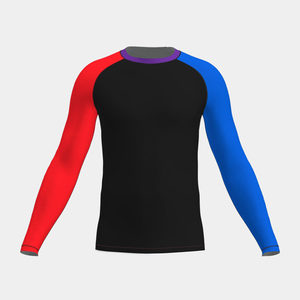 Maillot de bain à manches longues respirant imprimé par transfert thermique, protection UV, 220g, vêtements de plage, surf, unisexe - Product Image 1