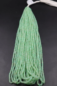 Cuentas facetadas naturales Chrysoprase Rondelle 3-3,5mm para la fabricación de joyas - Product Image 6