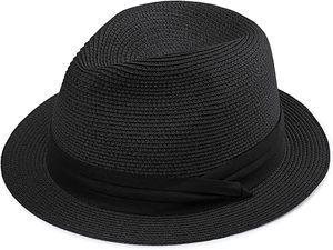 Sombreros de Paja Personalizados para Adultos, Sombreros Panamá para Verano, Playa y Aire Libre, Unisex, de Secado Rápido, Transpirables, Ajustables, con Logotipo Personalizado, Sombreros Trilby - Product Image 1
