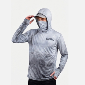 UPF 50+ Quick Dry Fishing Shirt Long Sleeve Sun Protection Hoodie Men's Sublimation Fishing Shirt with <b>Face</b> Mask for Outdoor - Product Image 1