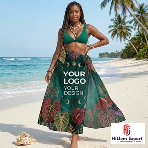 Custom Polynesian Hawaiian Printed Beach Sarong Pareo Wrap Resort Wear Swim Cover Up OEM ODM Fabric Manufacturer Supplier - Product Image 5