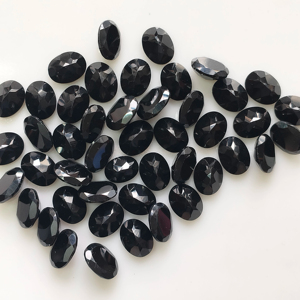 สปิเนลสีดำธรรมชาติ 9x7 มม. รูปทรงวงรี คุณภาพดีที่สุด พลอยหลวมสำหรับทำเครื่องประดับ ได้รับการรับรองจากเรดเมาน์เทน เจมส์ - Product Image 2