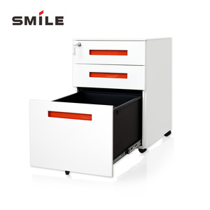 Chnsmile thép nội thất văn phòng thiết kế di động Tủ tập tin ba ngăn kéo tủ tập tin rắn với khóa chìa khóa - Product Image 2