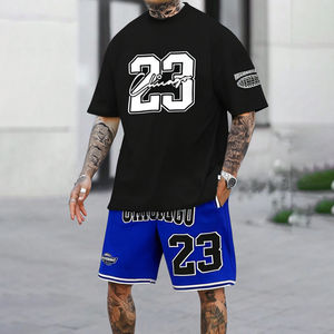 Pantalones cortos deportivos casuales de verano para hombre, cintura media, 100% poliéster, secado rápido, ropa deportiva para ciclismo, estampados, con cordón ajustable. - Product Image 5