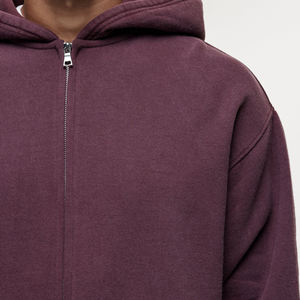 Conjunto Deportivo de 2 Piezas para Hombre a Precio Económico, Sudadera con Capucha y Cremallera, Pantalones Acampanados, Color Sólido, Estampado de Letras, 100% Algodón, Corte Holgado - Product Image 3