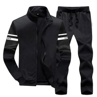 Setelan Olahraga Lari Musim Dingin Pria, Tali Serut, Bernapas, Solid, Cepat Kering, Stretch Empat Arah, Mantel Panjang, Model Lurus