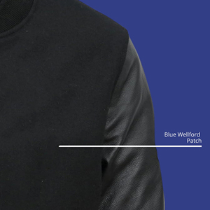 Unisex Winter Varsity Stand Collar College Eco-Friendly Windproof 100% <b>Wool</b> <b>Wool</b> Lined High Street Style Front Logo Custom Color - Product Image 5