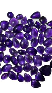 Cabujón de amatista Natural de grado AAA +, joyería de piedras preciosas, uso de tamaño personalizado, lote al por mayor, gemas Trimurti certificadas por terceros - Product Image 3