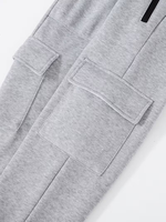 Unisex 3pcs Casual Solid Regular Drawstring Pocket Knitted Plus Size Windproof Breathable Eco-Friendly Heavyweight Cargo Pants