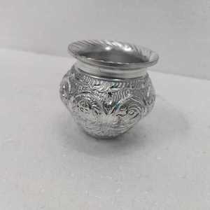 Kalash Lota en aluminium plaqué argent de qualité supérieure pour les rituels de Puja hindoues, décoration de temple domestique, pot à eau sacrée, cérémonie de mariage, articles religieux - Product Image 2