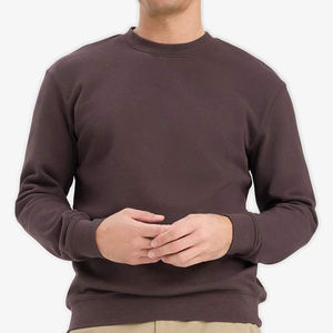 Sweat-shirt en coton brodé personnalisé de haute qualité, col rond, logo OEM, tissu molletonné uni, pour hommes - Product Image 6