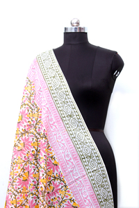 100% Lightweight Cotton Pink Floral <b>Sarong</b> Women Beach <b>Wrap</b> Summer Pareo Boho Cover Up Scarf Travel Friendly. - Product Image 4