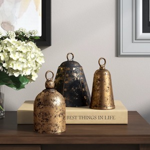Campanas Colgantes de Bronce Antiguo, Forma Redonda, Hechas a Máquina, Adornos Decorativos - Product Image 4
