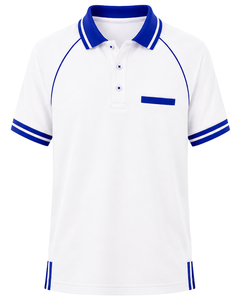 Camiseta Polo Personalizada Blanca y Azul Rey para Hombre, Ropa Deportiva Informal Personalizada, Transpirable, de Manga Corta, Mezcla de Algodón, para Golf - Product Image 1