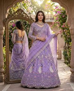 Purple Embroidered A-Line Gown Floral Print <b>Sequins</b> Silk Satin Maxi Dress for Women Empire Waist Backless Neckline Built-in <b>Bra</b> - Product Image 5