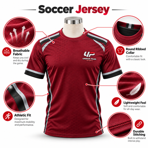 Camiseta de Fútbol Profesional con Tela Suave, Diseño Transpirable y Rendimiento Atlético Superior, Manga Corta y Transpirable - Product Image 6