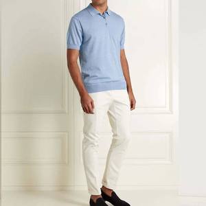 Men's Short Sleeve <b>Polo</b> <b>Neck</b> T-Shirt Solid Knitted <b>Sweater</b> Button Summer Regular Pullover Men's Casual Solid Summer Outdoor - Product Image 1