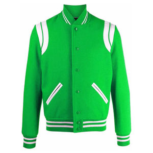 Custom Embroidery logo Vintage Winter Coat Sportswear Bomber Letterman College Baseball Jacket for <b>men</b> OEM with panel work - Product Image 4