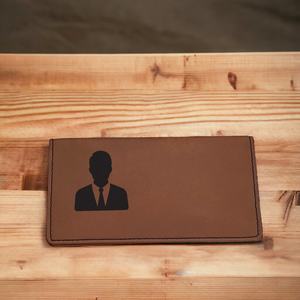 Chéquier Couverture En Cuir Portefeuille et Titulaire Cas Personnalisé Cadeaux Personnalisés Cadeau D'affaires LCR-0038E - Product Image 2