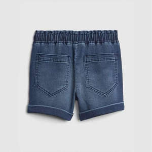 กางเกงยีนส์ขาสั้นผู้ชาย ผ้าฝ้าย 100% แบบเรียบ บริการ OEM คุณภาพสูง สำหรับฤดูร้อน เป็นมิตรกับสิ่งแวดล้อม แห้งเร็ว สีและโลโก้สั่งทำได้ กางเกงลำลอง - Product Image 5