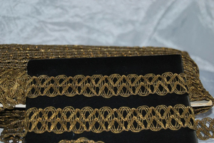 Latest Classic 2m <b>Antique</b> Gold Braid Medieval Monastery Heavy Metal Trim for Church Garments <b>Dolls</b> Vintage Rare Decoration - Product Image 2