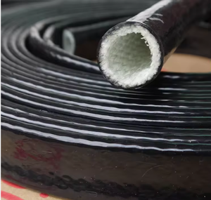 Tube en fibre de verre enduit de silicone résistant à la chaleur de qualité supérieure 30-55 mm, tuyau haute résistance à la température, gaine ignifuge - Product Image 1