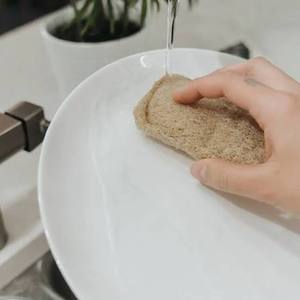 Éponge de cuisine en loofah naturelle biologique en gros, non blanchie, biodégradable, écologique, outil de nettoyage personnalisé - Product Image 3