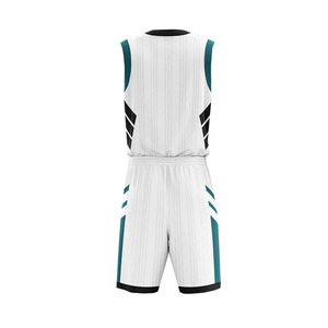 Conjunto de Camiseta de Baloncesto Unisex sin Mangas con Cuello en V, Estampado Sublimado, Poliéster que Absorbe la Humedad, Uniforme de Baloncesto Reversible - Product Image 4
