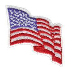 Patch thermocollant drapeau américain, brodé, rectangulaire, en tissu tissé, applique décorative pour vêtements - Product Image 2