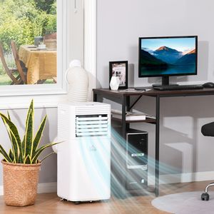 Condizionatore d'Aria Portatile 8000 BTU con Display LED Bianco, Timer 24H, Telecomando, Spina UK per Raffreddamento e Deumidificazione per Ambienti - Product Image 2
