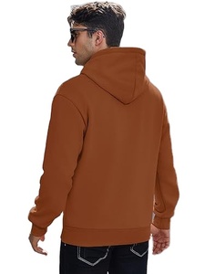 Veste universitaire décontractée pour homme, pull à manches longues en polaire avec poches, toile unie teinte, fermeture à boutons en laine/cuir - Product Image 3