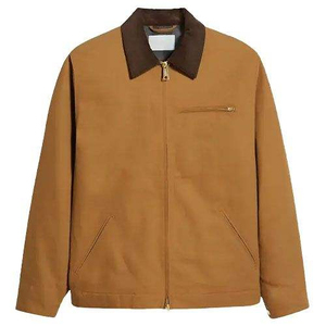 Chaqueta de Trabajo para Hombre, Personalizada, Resistente, de Lona de Algodón, Forrada, con Cierre de Cremallera - Product Image 1