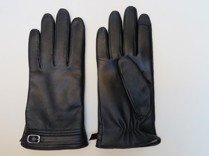 Gants de mode d'extérieur en cuir véritable compatibles avec les écrans tactiles pour l'hiver - Product Image 3