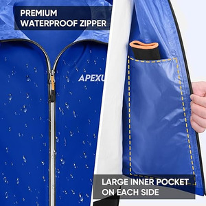 Softshell <b>Jacket</b> <b>Men</b>’s Ultra-<b>Lightweight</b> Packable Windbreaker – Waterproof Emergency Shell with Integrated Travel Pouch - Product Image 4