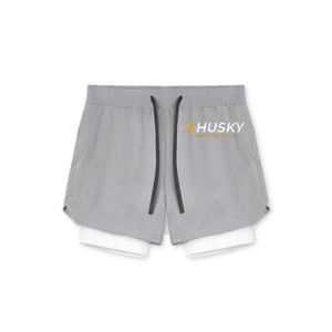 Shorts de Compresión Unisex de Nailon y Spandex, Cintura Alta Elástica, Bolsillo Oculto, Logotipo Personalizado, Secado Rápido, Ligeros, Transpirables, hasta la Rodilla - Product Image 2