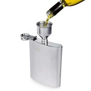 Petaca de Metal de Diseño Antiguo con Acabado Plateado de Primera Calidad, Forma y Tamaño Personalizados, para Guardar Whisky - Product Image 1